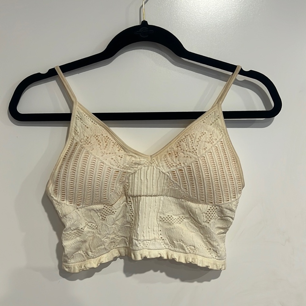 Ivory/white Lace Crop Top